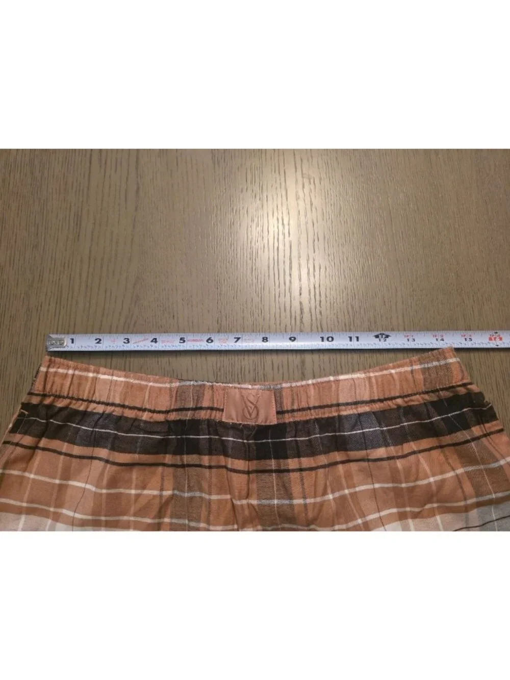 Victoria's Secret Brown Plaid Modal Cotton Blend Boxer Pajama Shorts M NEW